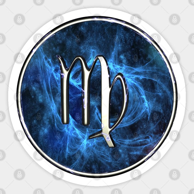 Virgo Western Astrology Sign Sticker by macdonaldcreativestudios